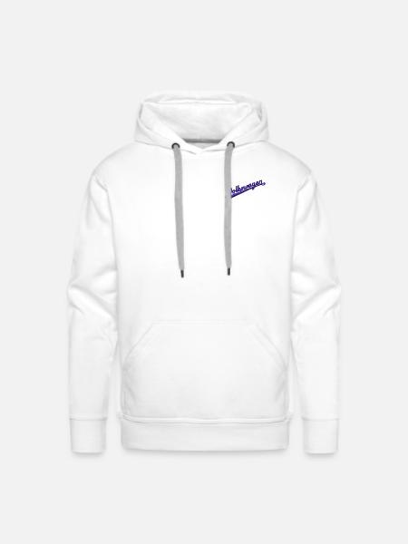 Volkswagen VW Retro Logo Embroidery Lettering - Men's Premium Hoodie - white