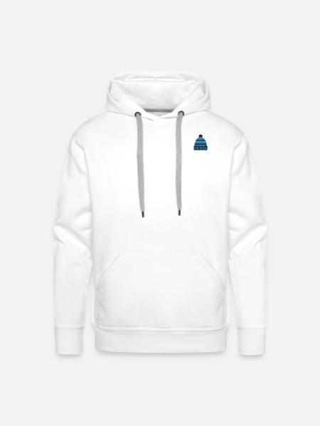 Winter hat embroidered - Men's Premium Hoodie - white