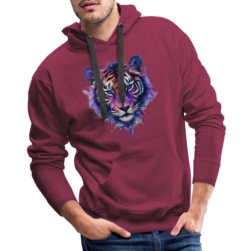 Mystic Violet Tiger - Men's Premium Hoodie