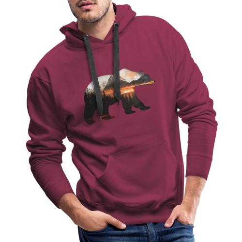Canada Bear: fiery tones - Men's Premium Hoodie