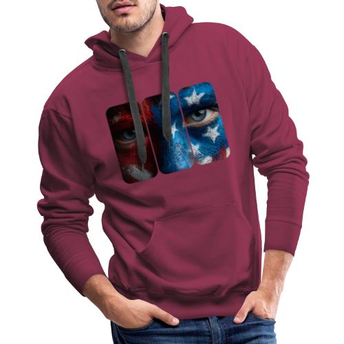 USA: Painted for the Flag - Men's Premium Hoodie