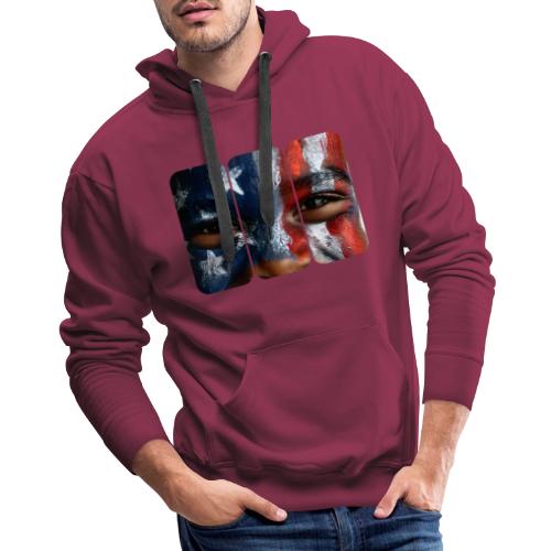 USA: Three Panels of Pride - Men's Premium Hoodie