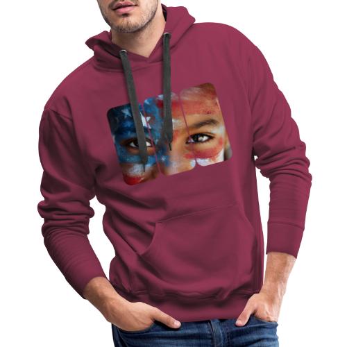 USA: Eyes of the Flag - Men's Premium Hoodie