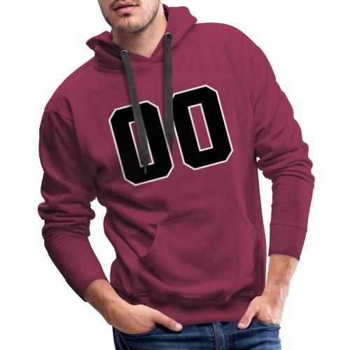 Varsity 00 Athletic Number Design - Men's Premium Hoodie
