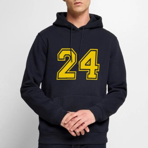 Number 24 in a classic athletic collegiate font - Men's Premium Hoodie
