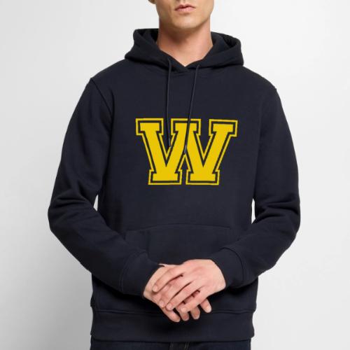 Letter W – Capital Athletic Alphabet Monogram - Men's Premium Hoodie