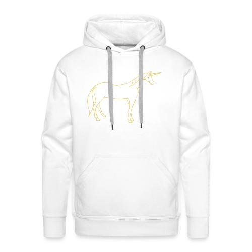 unicorn gold outline - Men's Premium Hoodie