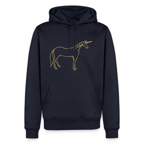 unicorn gold outline - Men's Premium Hoodie