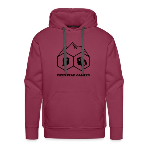 Pikes Peak Gamers Logo (Transparent Black) - Men's Premium Hoodie