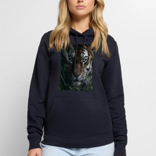 Tiger Jungle Eyes Wildlife Design - Men's Premium Hoodie