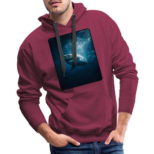 Great White Shark Ocean Design - Men's Premium Hoodie