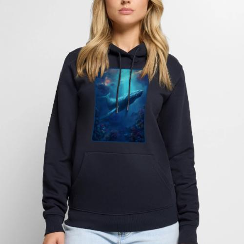 Humpback Whale Ocean Reef Design - Men's Premium Hoodie