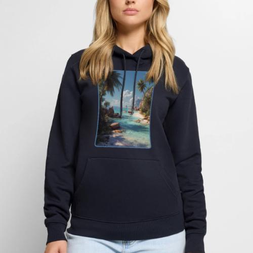 Tropical Island Paradise Ocean Design - Men's Premium Hoodie