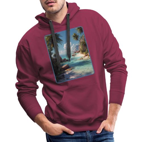 Tropical Island Paradise Ocean Design - Men's Premium Hoodie