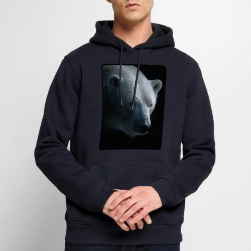 Polar Bear Close-Up Wildlife Design - Men's Premium Hoodie
