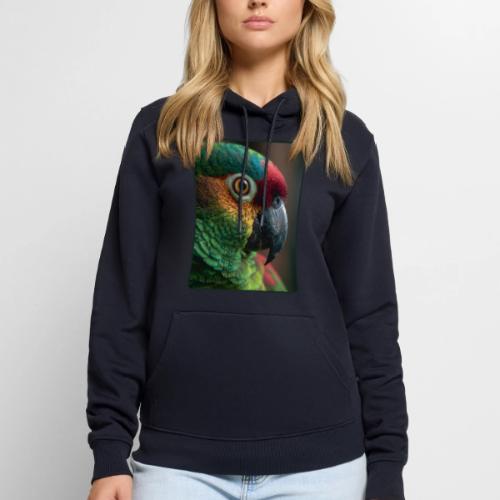 Colorful Parrot Close-Up Design - Men's Premium Hoodie