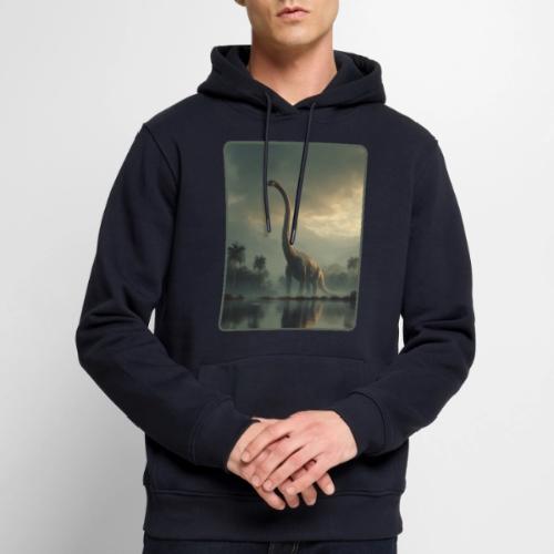 Brachiosaurus Misty Lake Design - Men's Premium Hoodie