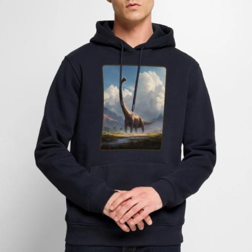 Brachiosaurus Valley Landscape Design - Men's Premium Hoodie