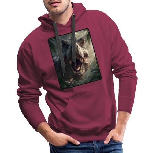 T Rex Jungle Roar Design - Men's Premium Hoodie