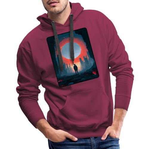 Cosmic Portal Future City Design - Men's Premium Hoodie