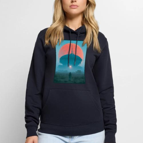 Astronaut Alien Outpost Design - Men's Premium Hoodie