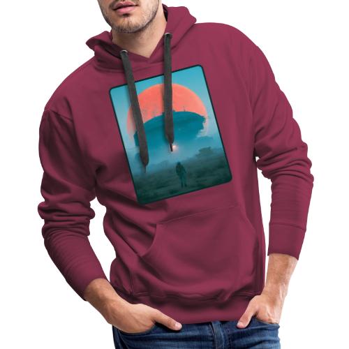 Astronaut Alien Outpost Design - Men's Premium Hoodie