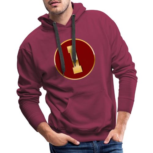 Number 1 in Gold Varsity Font - Men's Premium Hoodie