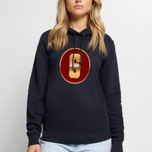Number 6 in Gold Varsity Font - Men's Premium Hoodie