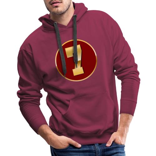 Number 7 in Gold Varsity Font - Men's Premium Hoodie