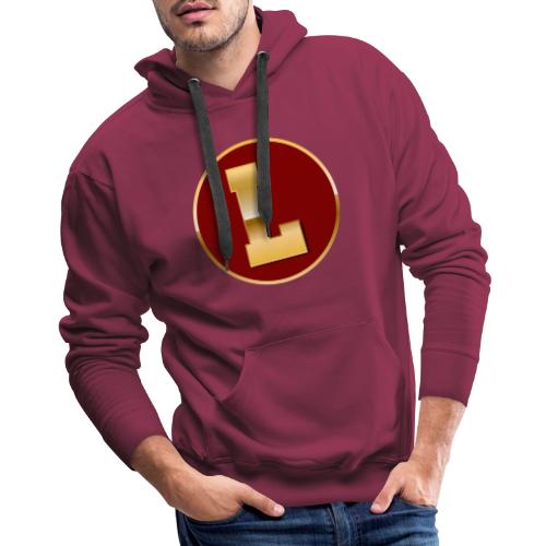 Letter L – Capital Varsity Alphabet Monogram - Men's Premium Hoodie