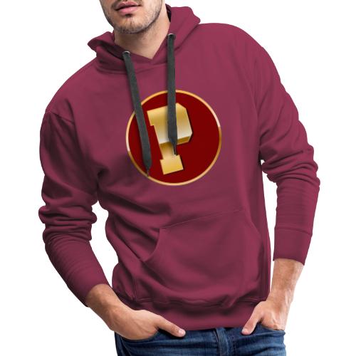 Letter P – Capital Varsity Alphabet Monogram - Men's Premium Hoodie