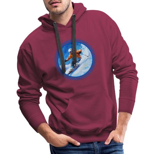 Skiing: On the Edge - Men's Premium Hoodie