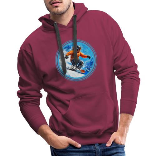 Snowboarding Motion - Men's Premium Hoodie