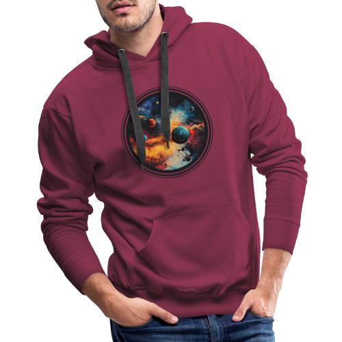 Cosmic Brush Planets - Men's Premium Hoodie