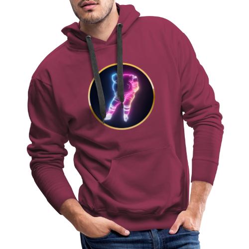 Hockey: Neon Ice Striker - Men's Premium Hoodie
