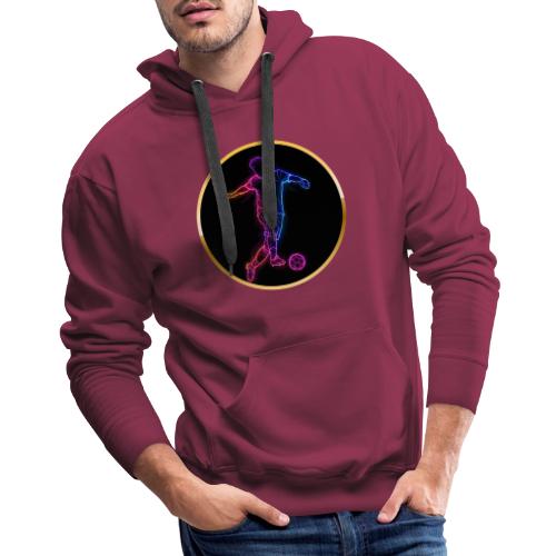 Neon Soccer Flow - Men's Premium Hoodie