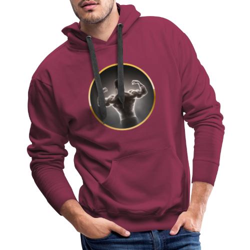 Bodybuilding: Neon Strength Frame - Men's Premium Hoodie