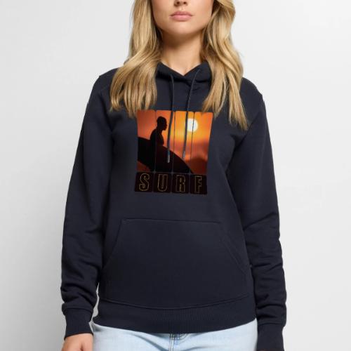 Surfing: Sunset Surf Panels - Men's Premium Hoodie