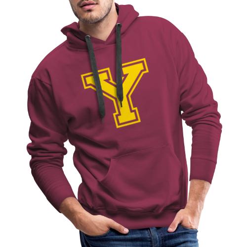 Letter Y – Capital Athletic Alphabet Monogram - Men's Premium Hoodie