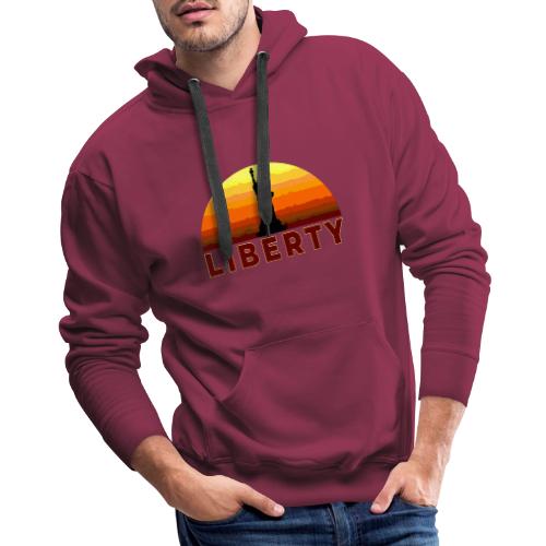 USA: Sunset Liberty Bold - Men's Premium Hoodie
