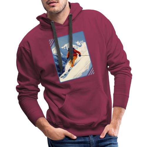 Mountain Skiing Vibes - Men's Premium Hoodie