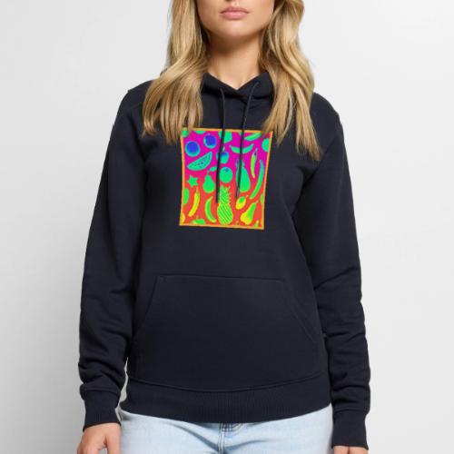 Vibrant Neon Fruits Pattern - Men's Premium Hoodie