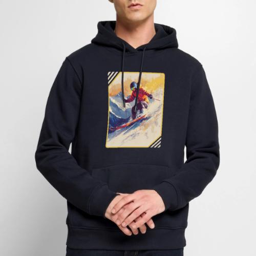 Skiing Through Snow Dreams - Men's Premium Hoodie