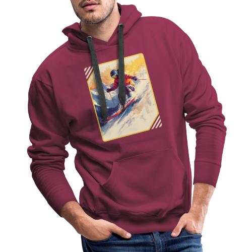 Skiing Through Snow Dreams - Men's Premium Hoodie