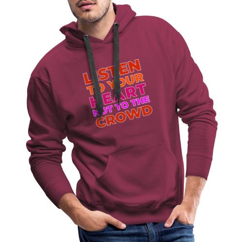 Heart Over Hype - Men's Premium Hoodie