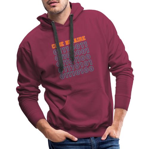 Hi in binary code - Men's Premium Hoodie
