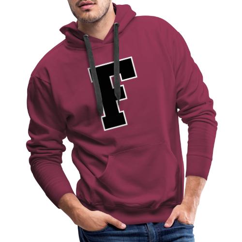 Varsity Letter F Athletic Monogram - Men's Premium Hoodie