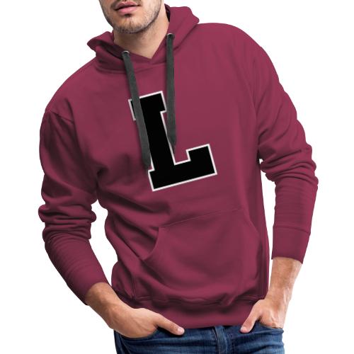 Varsity Letter L Athletic Monogram - Men's Premium Hoodie