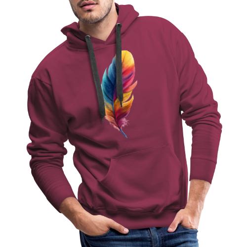 Rainbow Flight Feather - Men's Premium Hoodie
