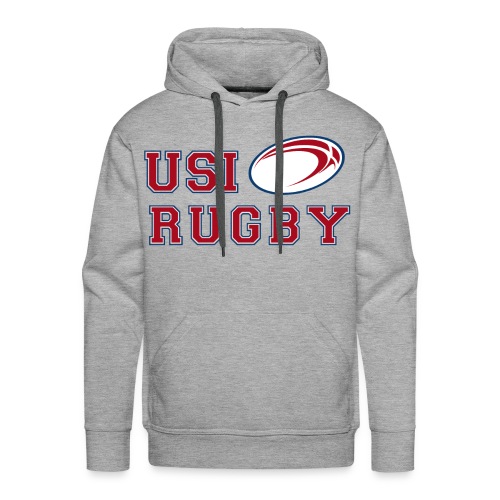 USI Rugby with ball - Men's Premium Hoodie